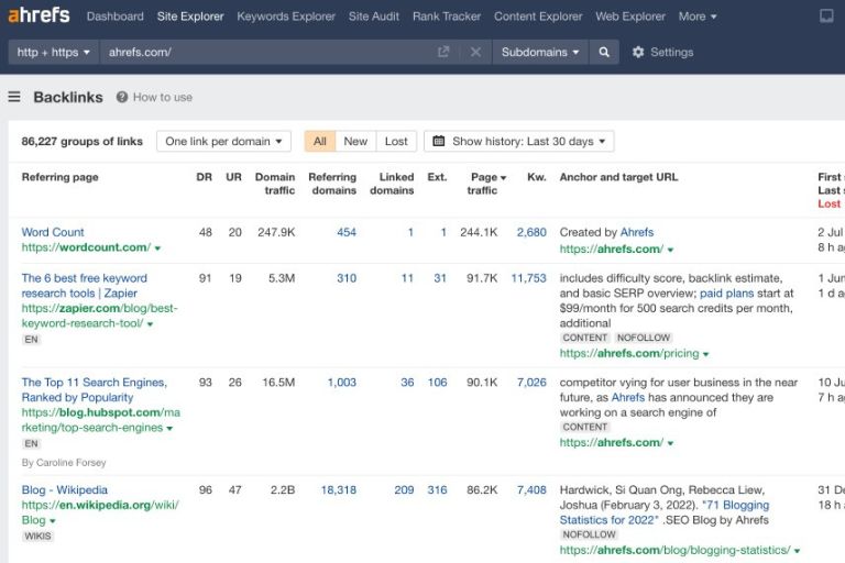 ahrefs-rechercher-les-backlinks