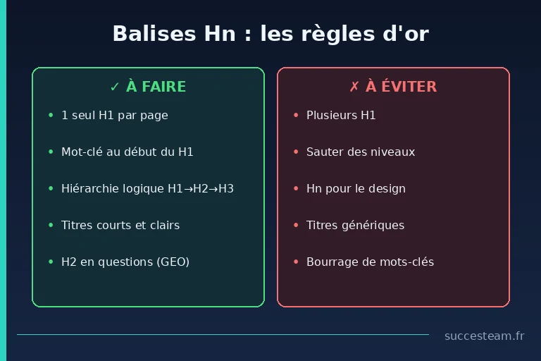 Bonnes pratiques et erreurs à éviter pour optimiser ses balises Hn en SEO