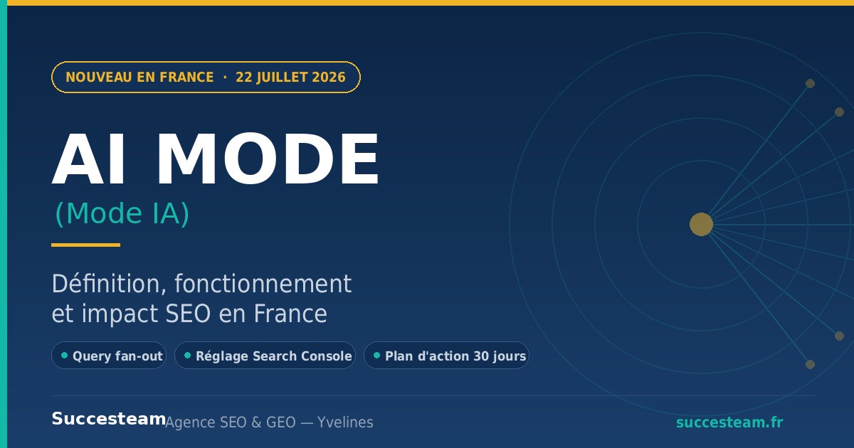 AI Mode (Mode IA) de Google : définition, fonctionnement et impact SEO en France depuis juillet 2026